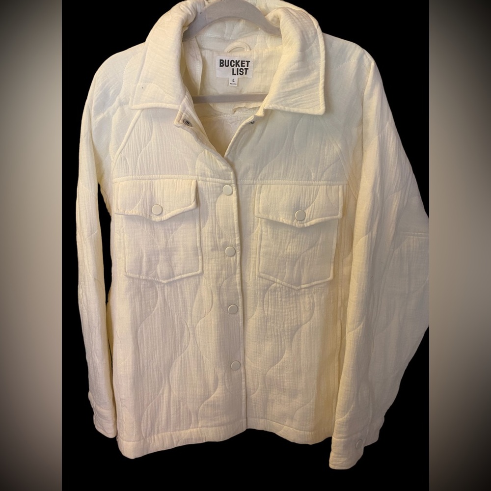 White quilted jacket size large